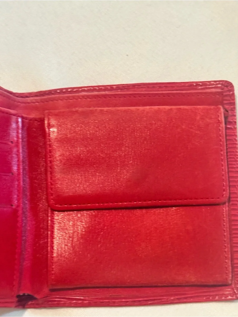 Louis Vuitton Red Epi Leather Compact Bi-Fold Wallet